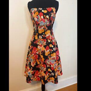 Multicolor Flower A-Line Dress Y2K